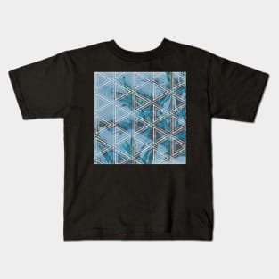 Blue crystal triangle Kids T-Shirt
